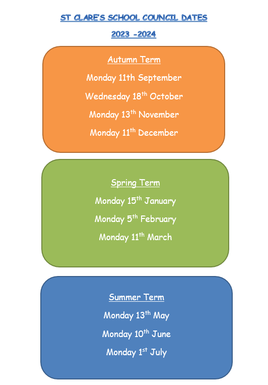 School Council dates